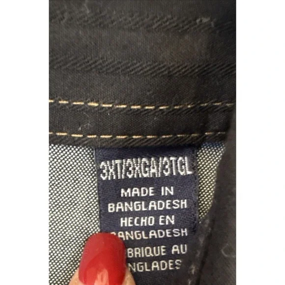 Wrangler Retro Premium Shirt Men's 3XT Snap Button Down Black Striped Western - Picture 8 of 8